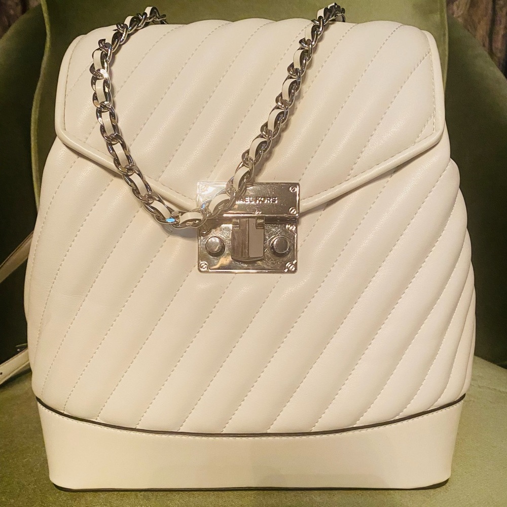 Michael Kors Rose Optical White Backpack